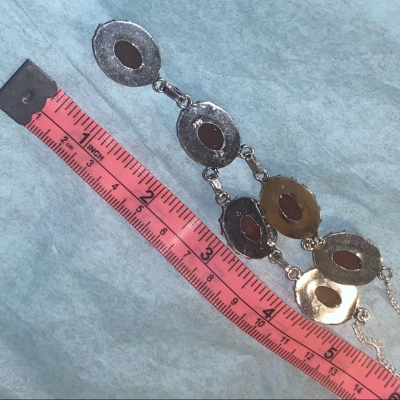 Carnelian vintage handcrafted 6 gem necklace - Picture 3 of 6